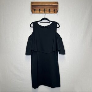 Eloquii | Black Womans Dress Off Cold‎ Shoulder 20 Fitted